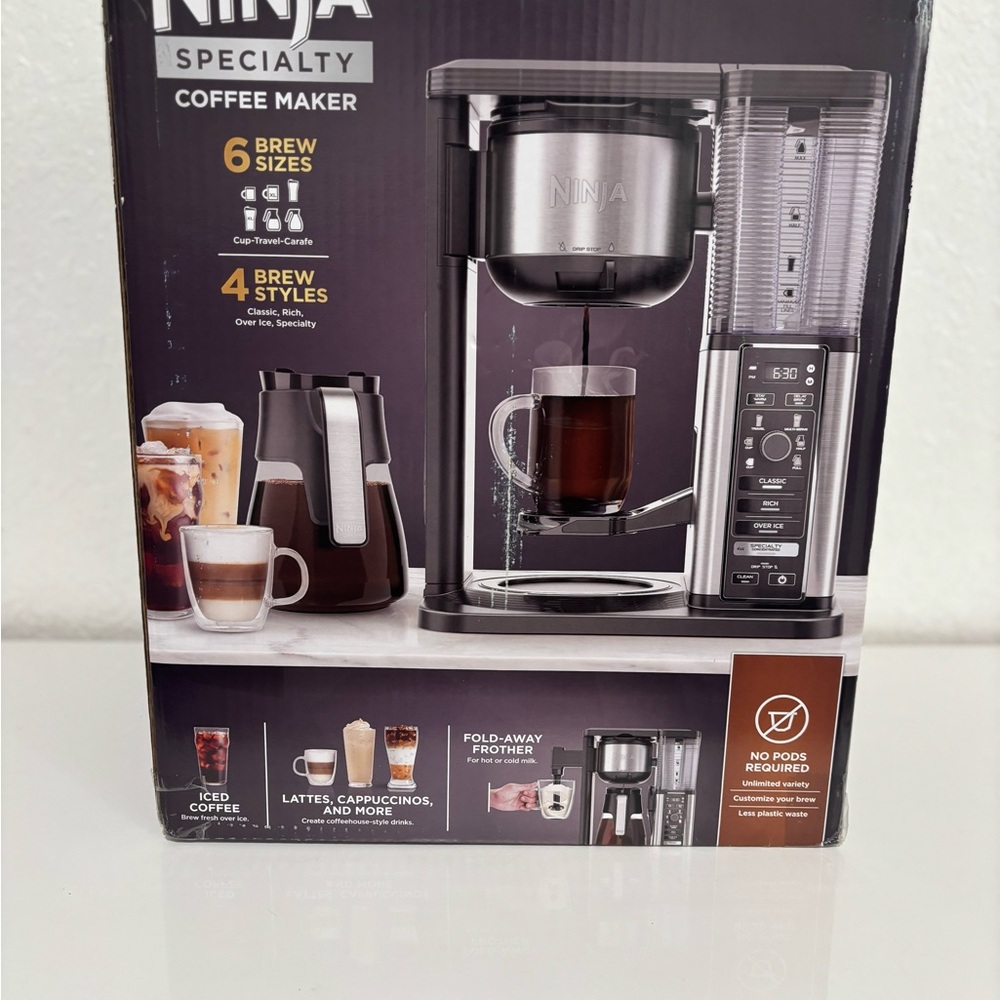 Ninja Specialty Coffee Maker with Black and Silver Accents